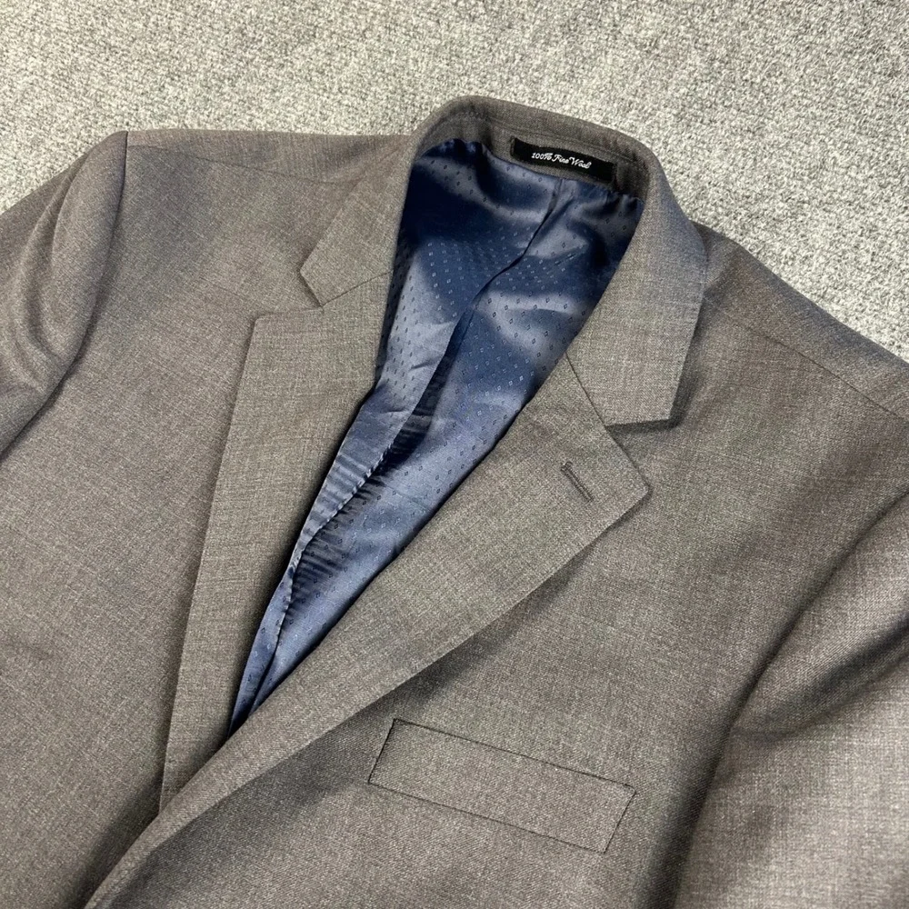 Mantoni Mens Grey 100% Virgin Wool Slim Fit Suit Jacket Blazer Size 40